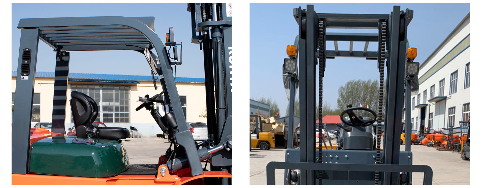 small diesel forklift detail